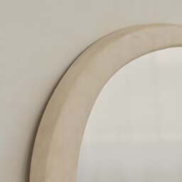 Arcurva - Large Overmantle Concrete Irregular Mirror 130cm x 80cm - thumbnail 6
