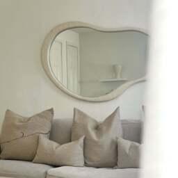 Arcurva - Large Overmantle Concrete Irregular Mirror 130cm x 80cm - thumbnail 4