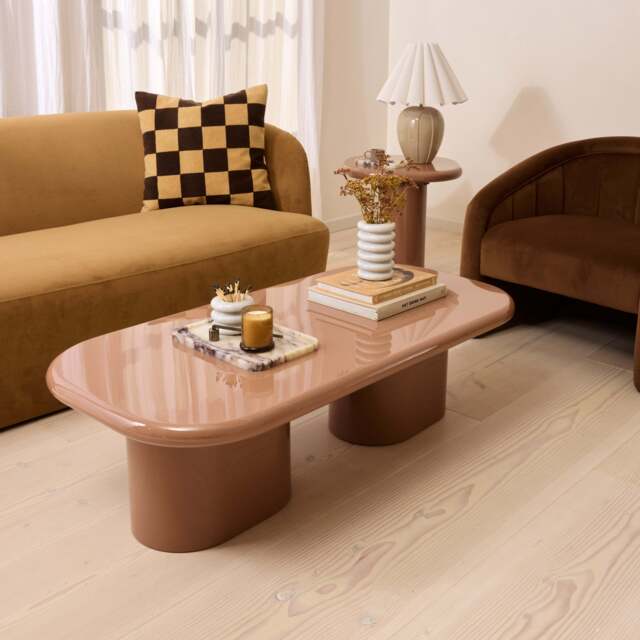 Rivington - High Gloss Mocha Large Rectangular Coffee Table - image 1