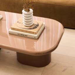 Rivington - High Gloss Mocha Large Rectangular Coffee Table - thumbnail 2