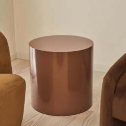 Rivington - High Gloss Mocha Round Side Table - thumbnail 3