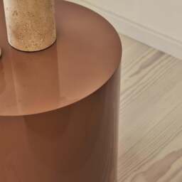 Rivington - High Gloss Mocha Round Side Table - thumbnail 2