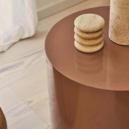 Rivington - High Gloss Mocha Round Side Table - thumbnail 4