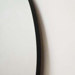 Theo - Black Round Metal Extra Large Wall Mirror 120cm x 120cm - thumbnail 6