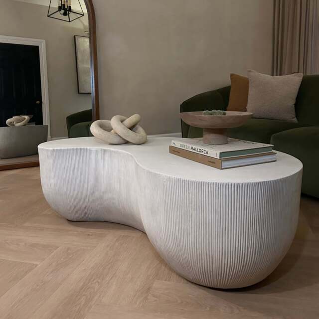Leonardo - Minimal Concrete Shaped Coffee Table Large - image 1