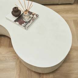 Leonardo - Minimal Concrete Shaped Coffee Table Large - thumbnail 5