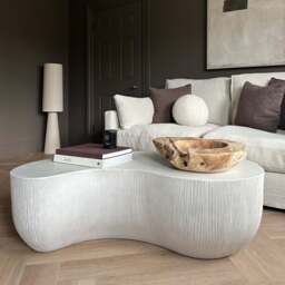 Leonardo - Minimal Concrete Shaped Coffee Table Large - thumbnail 2