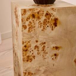 Willow - Natural Burl Wood Rectangular Side Table - thumbnail 4