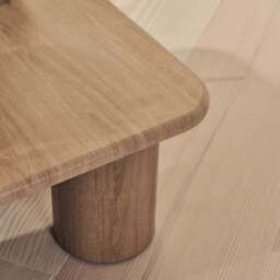 Alina - Washed Wood Square Large Wooden Coffee Table - thumbnail 5