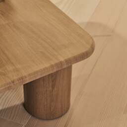 Alina - Washed Wood Square Large Wooden Coffee Table - thumbnail 6