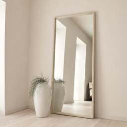 Arden - Concrete Full Length Wooden Mirror 180cm x 80cm - thumbnail 1