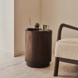 Fairmont - Dark Wood Premium Round Side Table - thumbnail 1