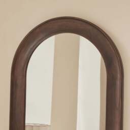 Porta - Full Length Arched Dark Wood Large Mirror 180cm x 90cm - thumbnail 3