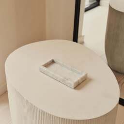 Travara - White Marble Rectangular Decorative Tray - thumbnail 5