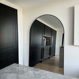 Liberty - Black Full Length Arched Metal Mirror 200cm x 120cm - thumbnail 4