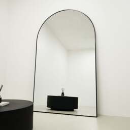 Liberty - Black Full Length Arched Metal Mirror 200cm x 120cm - thumbnail 5