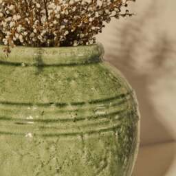 Cyra - Jade Green Gloss Ceramic Vase - thumbnail 6