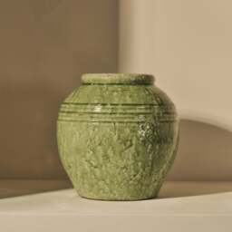 Cyra - Jade Green Gloss Ceramic Vase