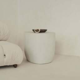 Leonardo - Minimal Concrete Irregular Shaped Side Table - thumbnail 1