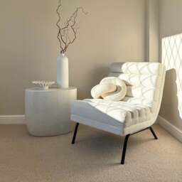 Leonardo - Minimal Concrete Irregular Shaped Side Table - thumbnail 3