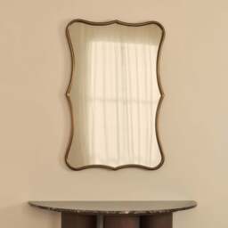Elise - Gold Art Deco Metal Overmantle Mirror 90cm x 60cm - thumbnail 3