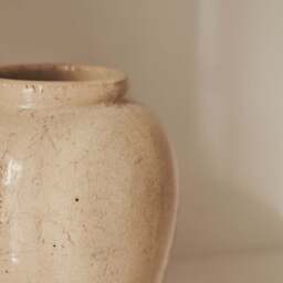 Portera - Beige Gloss Ceramic Vase - thumbnail 5