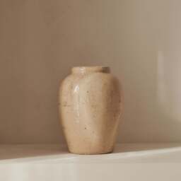 Portera - Beige Gloss Ceramic Vase - thumbnail 1