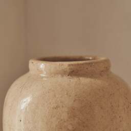 Portera - Beige Gloss Ceramic Vase - thumbnail 3