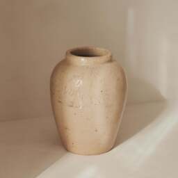 Portera - Beige Gloss Ceramic Vase - thumbnail 2