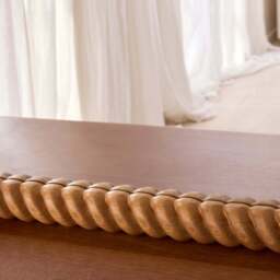 Cordelia - Warm Wood Rope Twist Rectangular Wall Mirror 100cm x 70cm - thumbnail 6