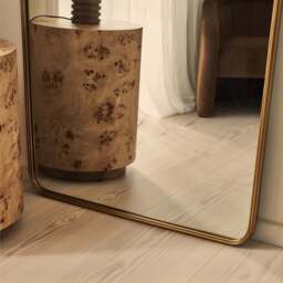 Louis - Gold Full Length Curved Metal Mirror 180cm x 100cm - thumbnail 6