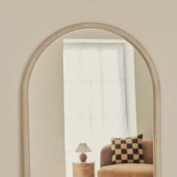 Arden - Concrete Full Length Arched Wooden Mirror 160cm x 60cm - thumbnail 3