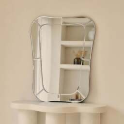 Florence - Bevelled Edge Art Deco Overmantle Mirror 90cm x 70cm - thumbnail 3