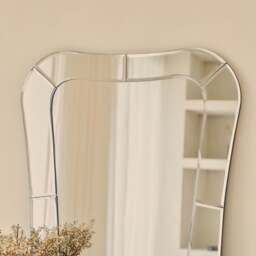 Florence - Bevelled Edge Art Deco Overmantle Mirror 90cm x 70cm - thumbnail 4