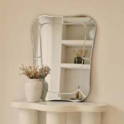 Florence - Bevelled Edge Art Deco Overmantle Mirror 90cm x 70cm