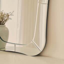 Florence - Bevelled Edge Art Deco Overmantle Mirror 90cm x 70cm - thumbnail 5