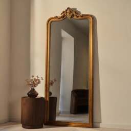 James - Gold Full Length Arched Mirror 189cm x 80cm - thumbnail 2