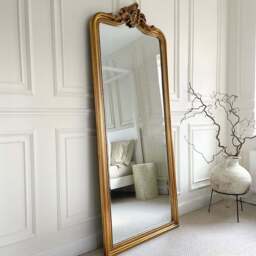 James - Gold Full Length Arched Mirror 189cm x 80cm - thumbnail 1
