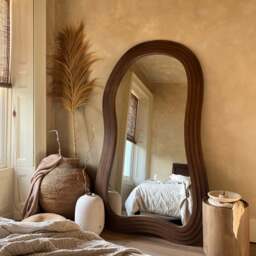 Luciana - Full Length Irregular Dark Wood Extra Large Mirror 200cm x 120cm