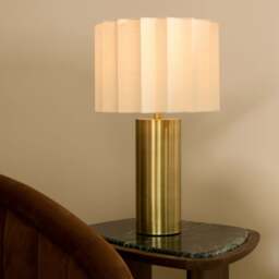 Castella - Antique Gold Scallop Shade Table Lamp
