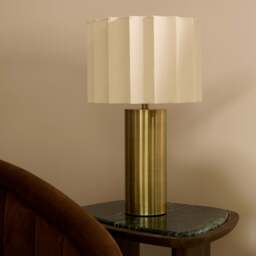 Castella - Antique Gold Scallop Shade Table Lamp - thumbnail 2