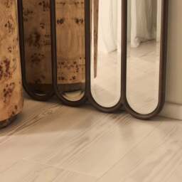 Reims - Dark Wood Full Length Arched Panel Wooden Mirror 180cm x 80cm - thumbnail 5