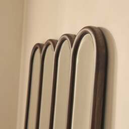Reims - Dark Wood Full Length Arched Panel Wooden Mirror 180cm x 80cm - thumbnail 6