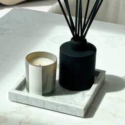 Travara - White Marble Square Decorative Tray - thumbnail 3