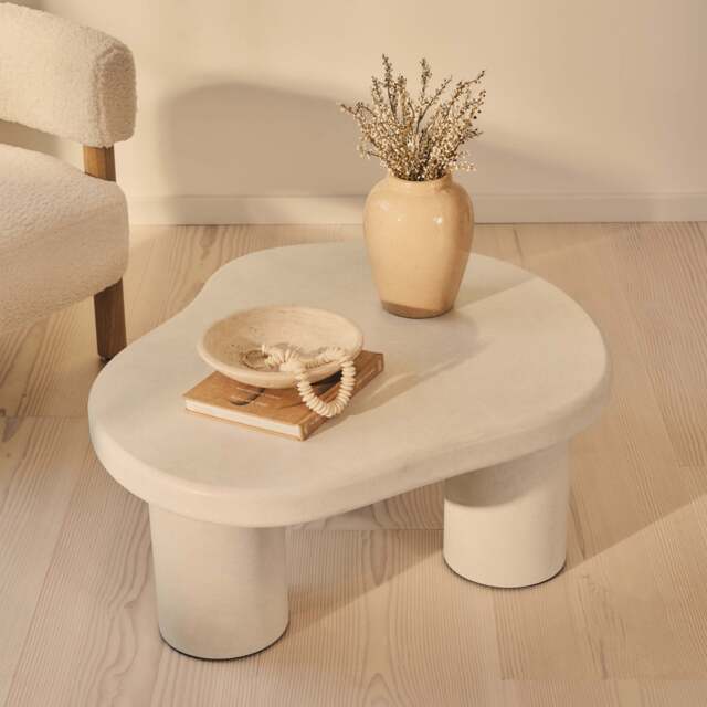 Savanna - Concrete Irregular Wooden Coffee Table - image 1