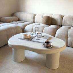 Savanna - Concrete Irregular Wooden Coffee Table - thumbnail 2