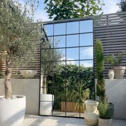 Brooklyn - Full Length Extra Large Black Metal Mirror 210cm x 120cm - thumbnail 2