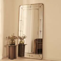 Teramo - Full Length Gold Antique Glass Metal Mirror 180cm x 90cm - thumbnail 2
