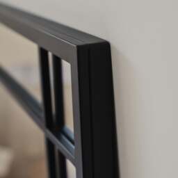 Bexley - Black Rectangular Metal Wall Mirror 100cm x 70cm - thumbnail 6