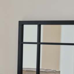 Bexley - Black Rectangular Metal Wall Mirror 100cm x 70cm - thumbnail 3